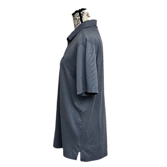 Travis Mathew Grey Striped Great The Zinna Polo Preppy Golf Rugby Mens Outdoor - Picture 4 of 10